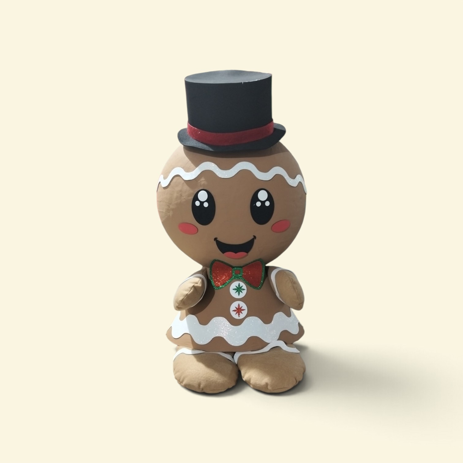 Piñata de Jengibre Navideño con Sombrero — Hecha a mano