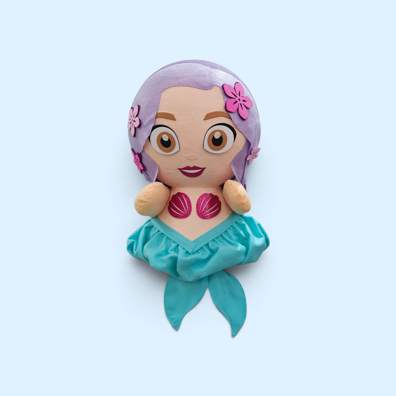 Piñata de Sirena Menta — Hecha a mano